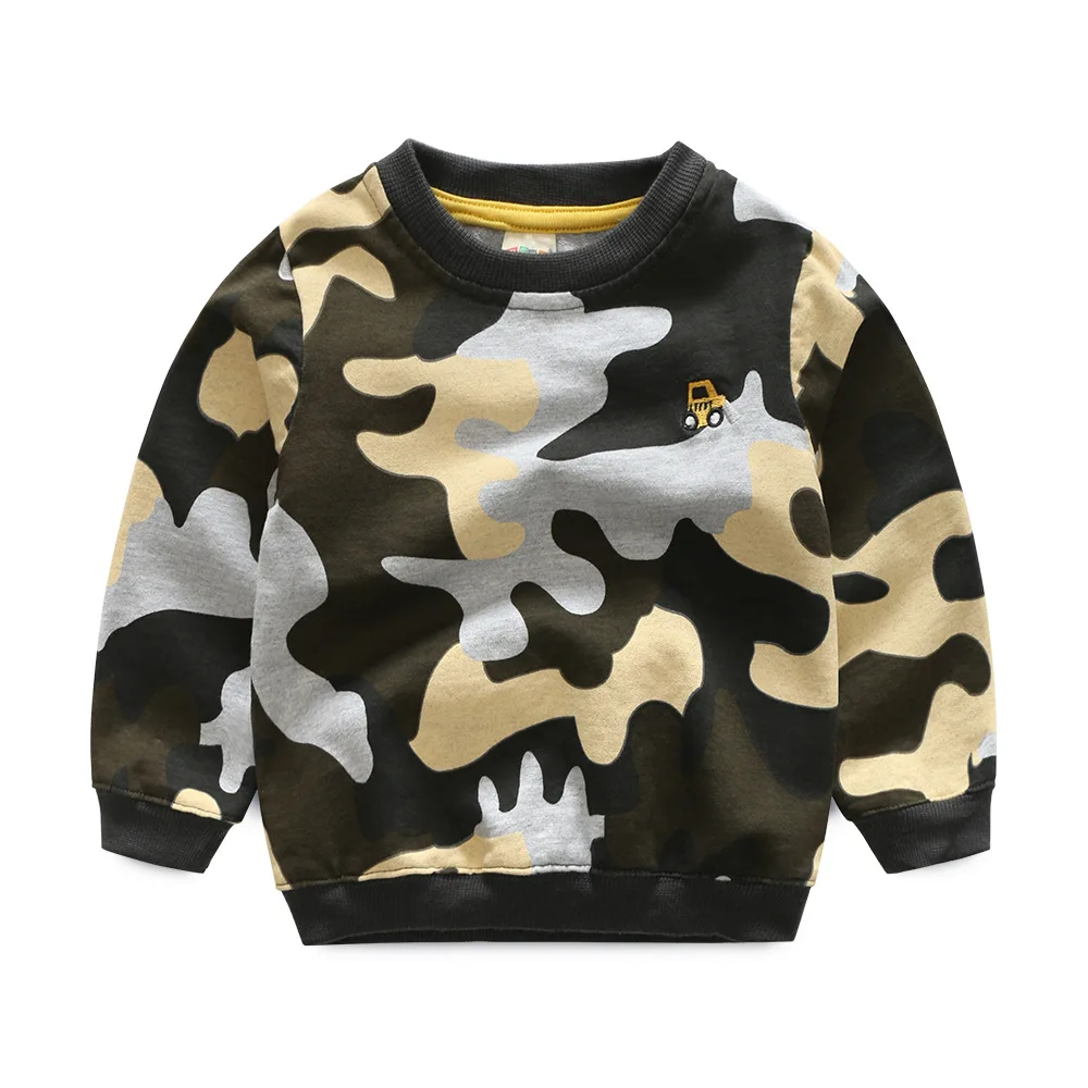 Kids Camouflage Hoodies Sweatshirts Boys Girls Fashion Cotton Active
