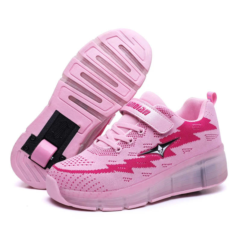 Детский светодиодный светильник Heelys кроссовки с одним колесом для мальчиков и
