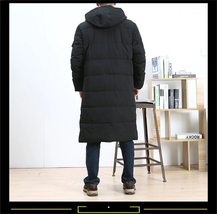 Большие размеры 8XL 7XL 6XL 5XL Длинная зимняя куртка для мужчин брендовая одежда мужской хлопок Весна пальто новый одежда высшего качества черны
