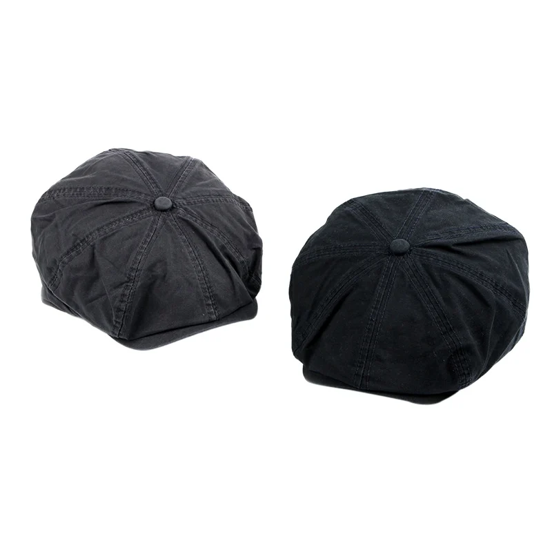 

Adult popular newsboy hat spring and summer linen octagonal hat trend outdoor hat