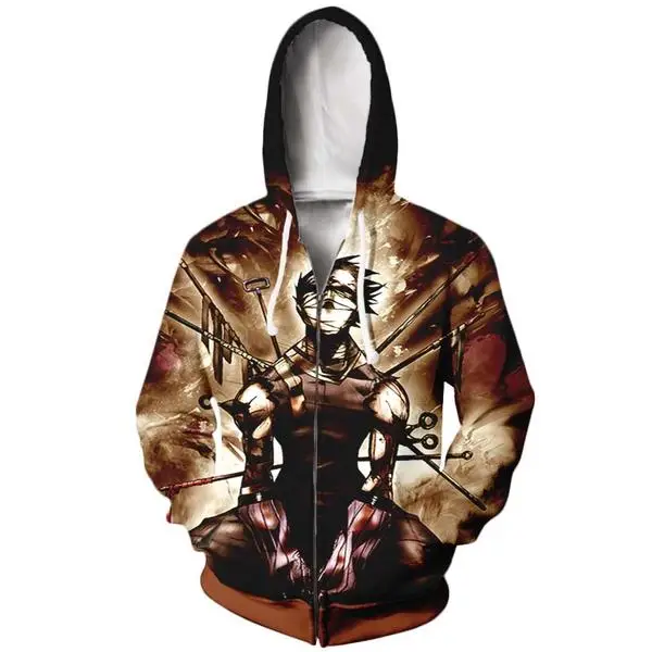 naruto-0009-zabuza_sitting_on_his_knees_brown-Zip_Up_Hoodie-Front_grande