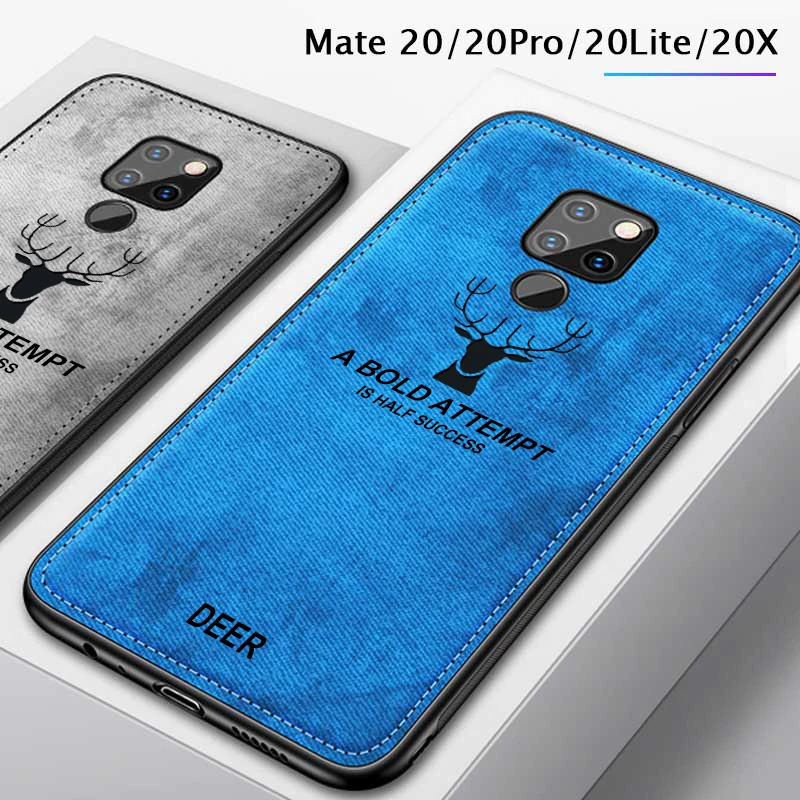 

Huawei Mate 20 lite Case Shockproof Silicone Cloth Deer Cover for Honor 7C 8X 9 10 V10 Nova 3 3i P10 Pro P9 huawei P20 Lite Case