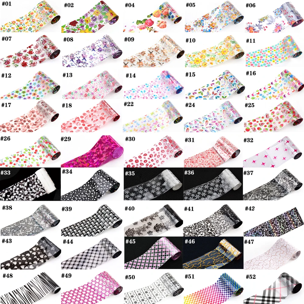 93 дизайна 1 шт. цветные наклейки для ногтей|nail transfer|nail transfer foiltransfer foil |
