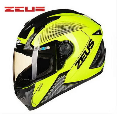 Новинка DOT сертификация ZEUS анфас мотоциклетный шлем ABS мотокроссы мотоциклетные шлемы ZS-811 четыре сезона Размер M L XL XXL - Цвет: AL5  Yellow black
