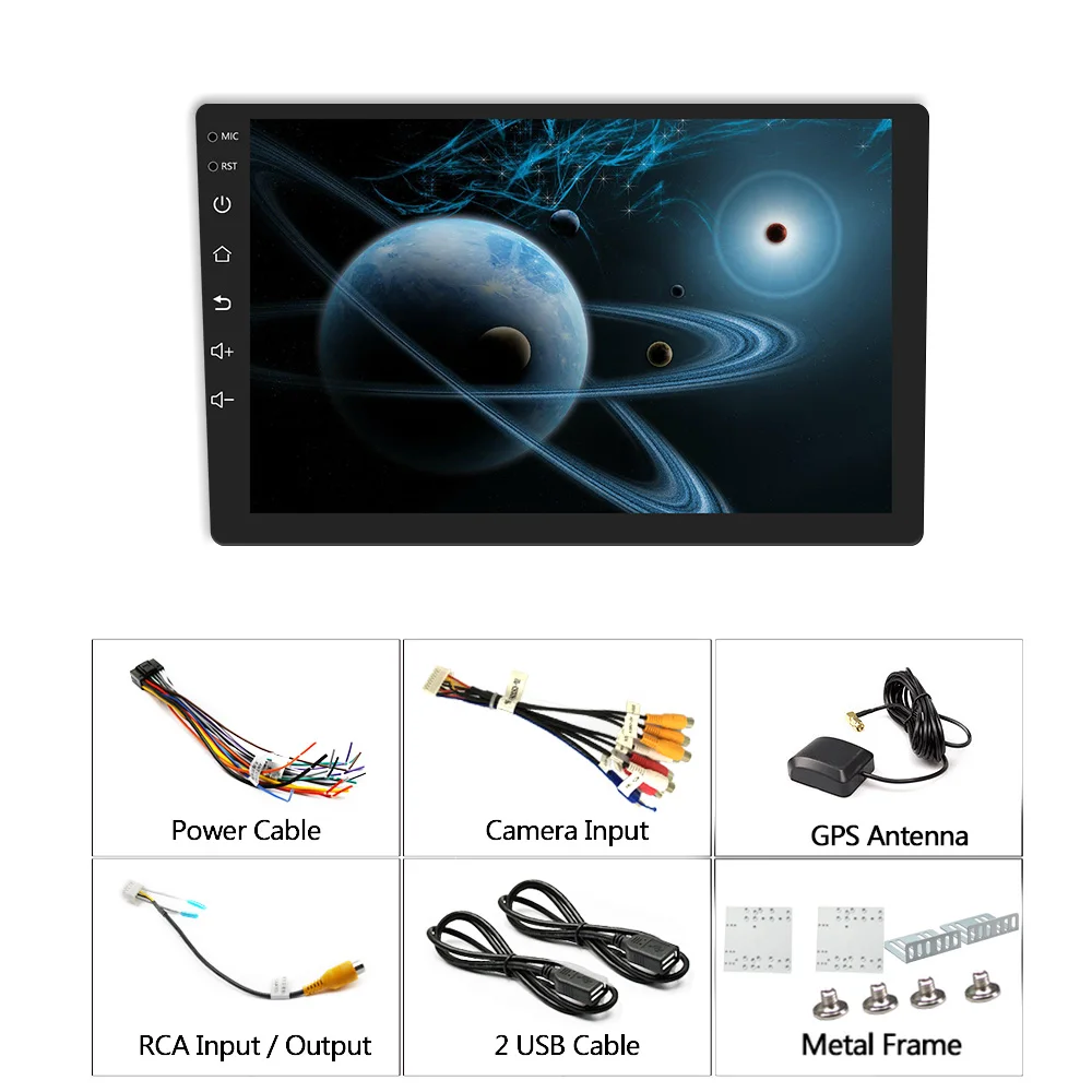 Perfect 9 inch 2din Android 6.0 Car Radio 1024x600 GPS Navigation Bluetooth wifi SWC FM AM USB touch screen 1G+16G universal free camera 4