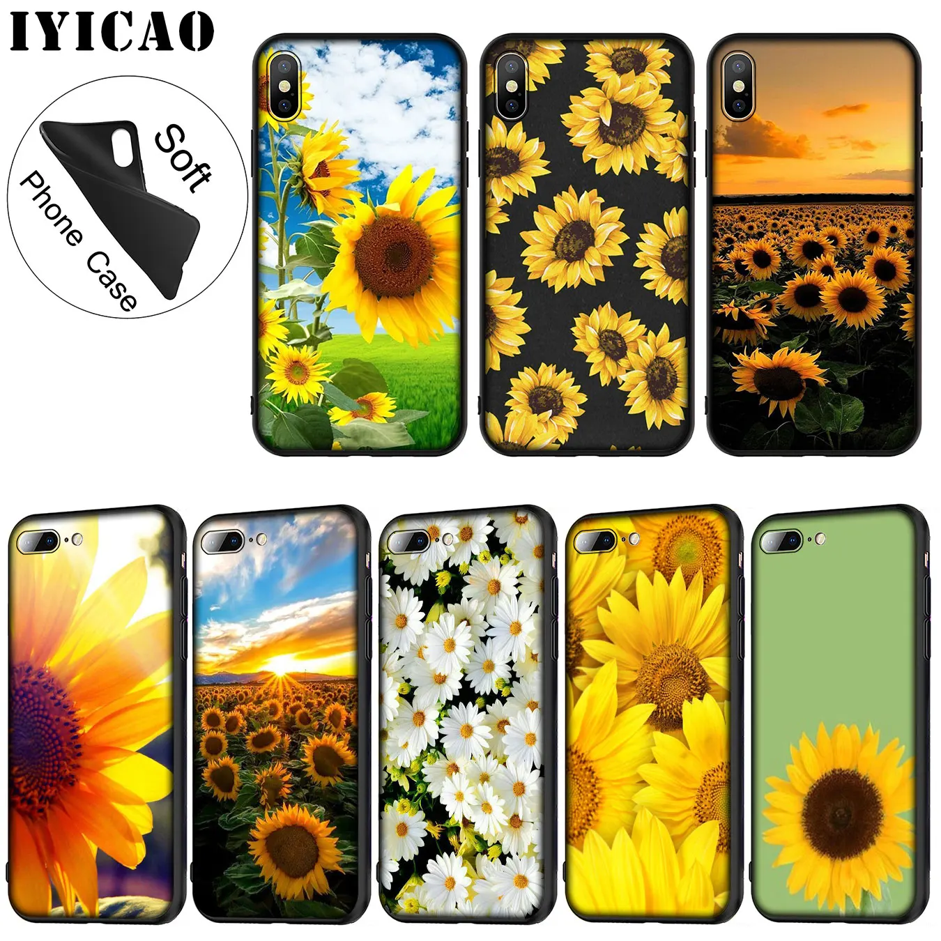 IYICAO цветной Мягкий силиконовый чехол для iPhone XR X XS 11 Pro Max 6 6S 7 8 Plus 5 5S SE 10 |