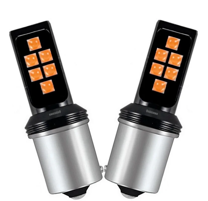 

2Pcs Super Bright 1156PY 7507 PY21W BAU15S Cree Chip LED Car Rear Direction Indicator auto Front Turn Signal Light Amber Yellow