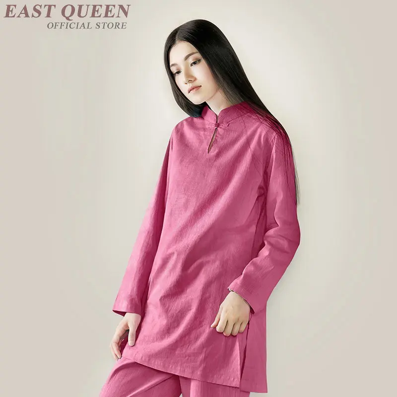 Подушка для медитации костюм Китайская традиционная Женская одежда дзен Женская медитационная одежда комплект из двух предметов Топ и штаны AA3661 Y - Цвет: 4