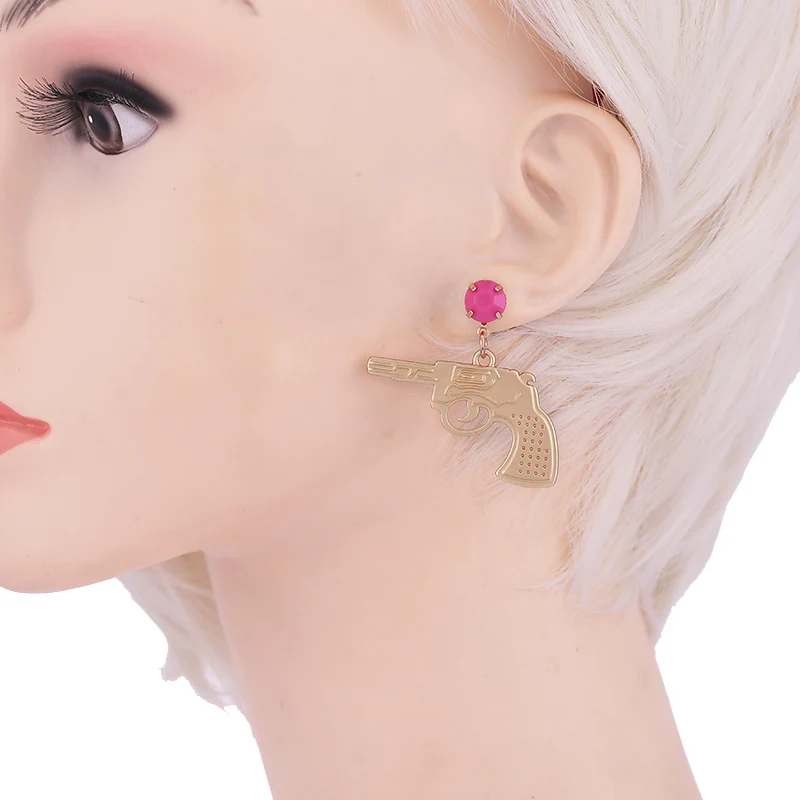Gun drop Earring for woman pendient aretes  (2)