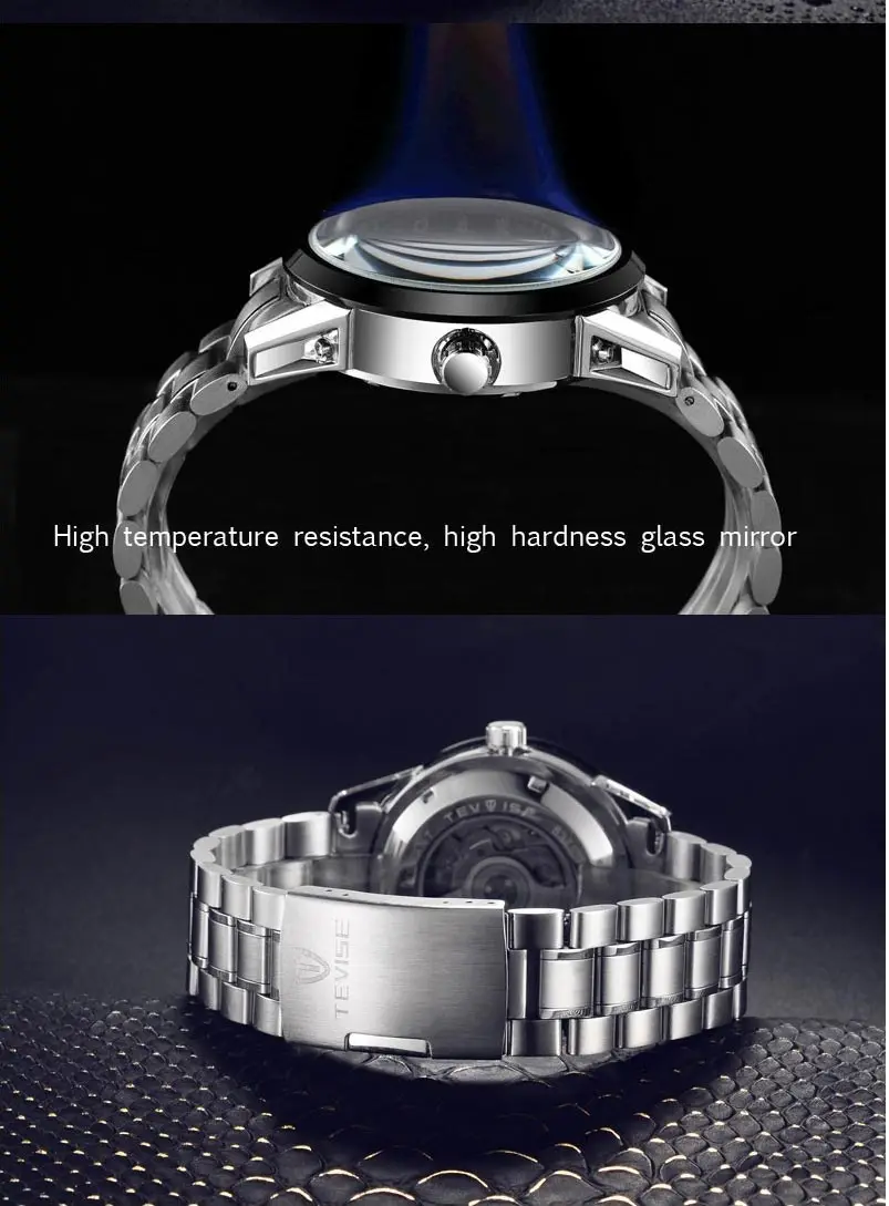 Dollar USD affaires States horloge auto-vent mode Technics United de Relogio hommes TEVISE marque automatique Sons montre meilleur Le pour luxe mâle montres mécaniques étanche 9 Dollar USD affaires States 9