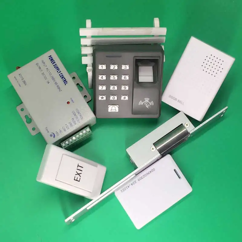 

Single Door Fingerprint and RFID Card Access Control + NO Electric Strike Lock Door Access Control System Kit for Office / House