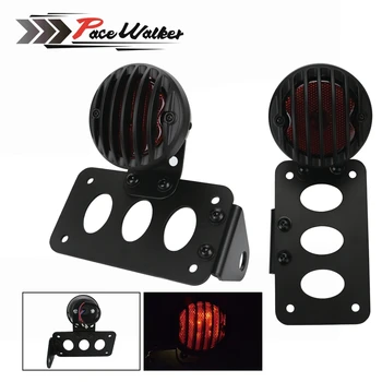 

Free shipping Motorcycle High Quality Side Mount Horizontal Vertical Tail Light Holder License Plate Bracket Taillights Support