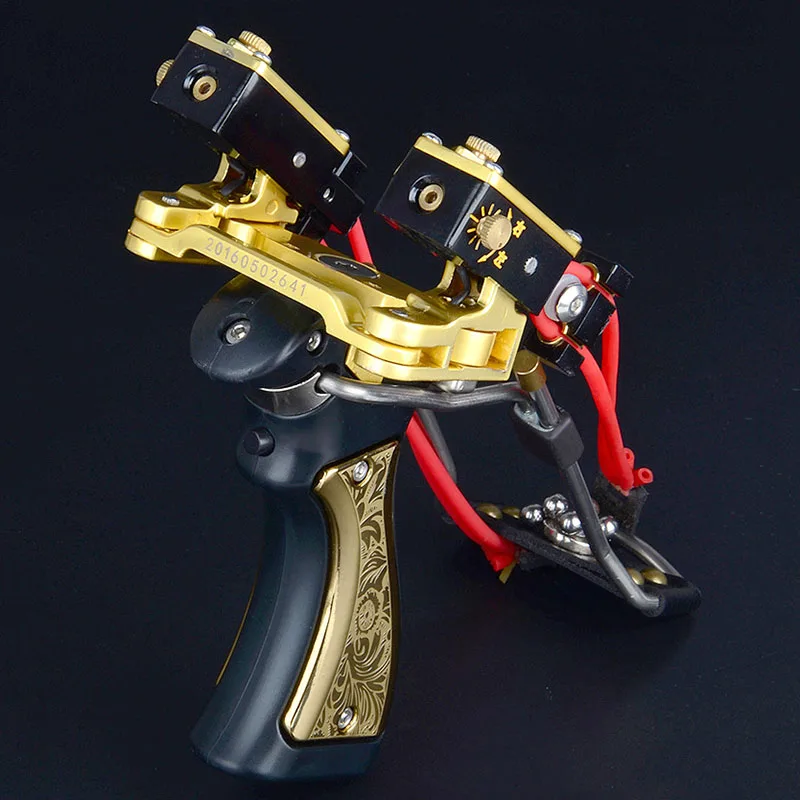 Professional Red Laser Slingshot Powerful Fishing Catapult Bow Stainless Steel  Slingshot Outdoor Hunting Tool Accessories (5)