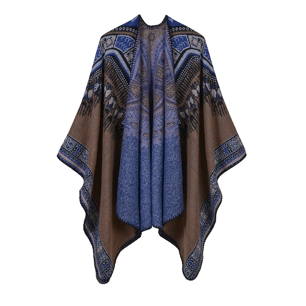 TagerWilen роскошный бренд Национальный женский зимний шарф теплая шаль с принтом одеяло Плетеный шарф кашемировое Пончо Накидки пашмины 158