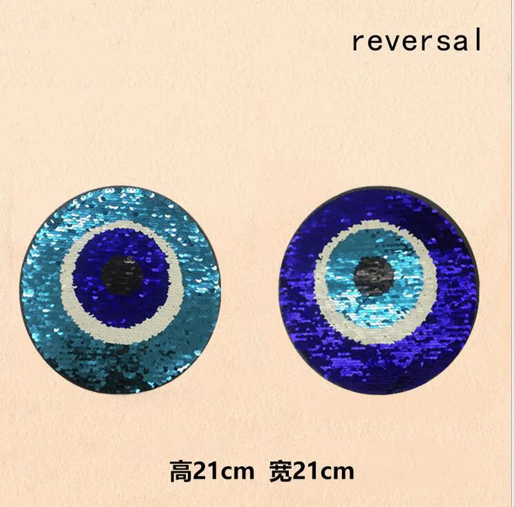 

2019 new eyes can be inverted color sequins sewing clothes patch DIY patch decals dress clothes jacket sweater crafts