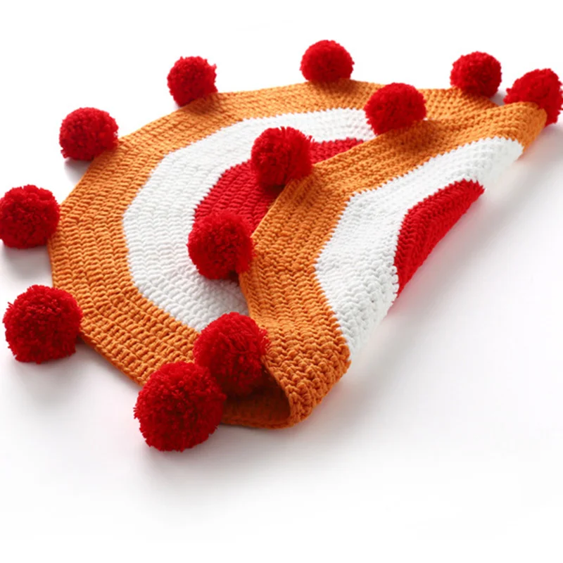 

90cm Hot Selling Soft High Quality Hand-knitted baby gamemat Round ball Game Pad Newborn Crawling Play Mat Baby Room Decoration