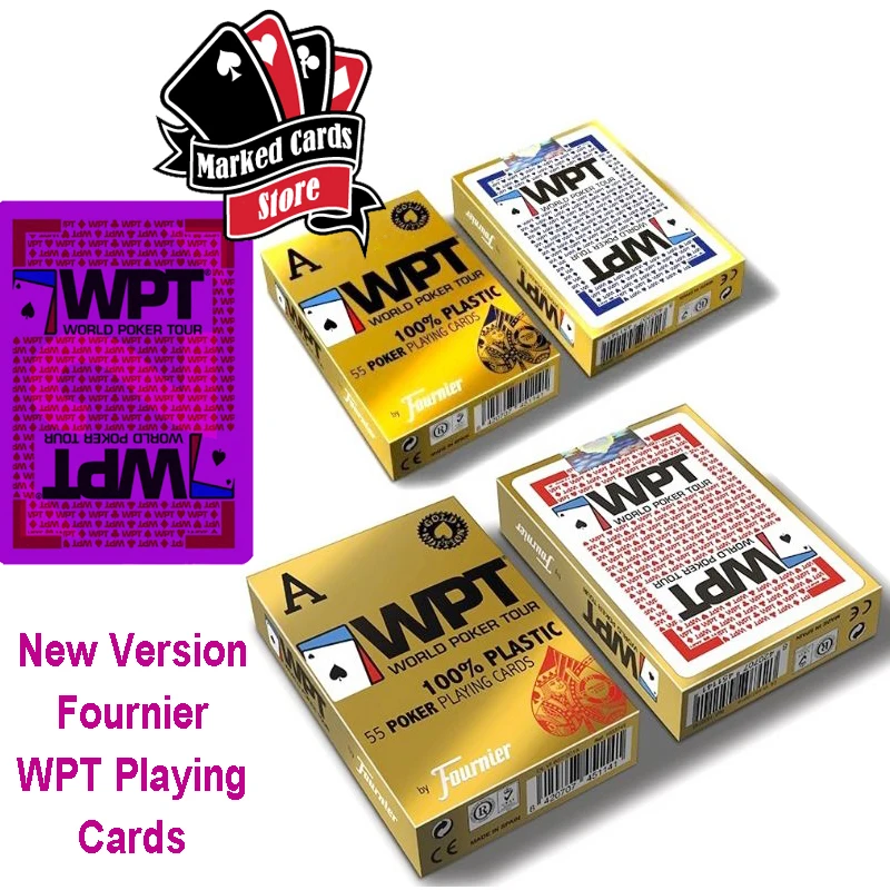 

2 or 4 Decks WPT Luminous Marked Cards For Color Filters As Infrared Sunglasses In Magic Show and Casino Poker Games