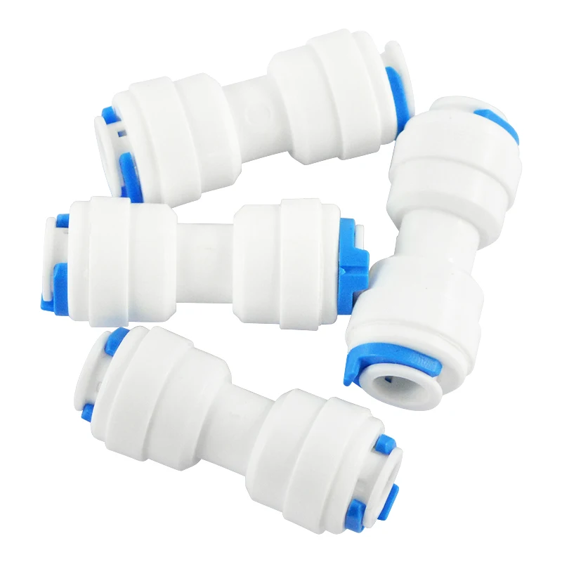 

2pcs Pipe Fittings 1/4 inch OD Tube to 1/4 inch OD Tube Quick Connect for Water Filter Parts RO Reverse Osmosis System