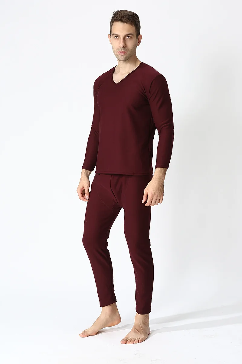 plus Size XL-9XL 2020 autumn winter men thicken thermal underwear men long johns velvet soft warm suits shirt+pants 2 pieces set big and tall long johns