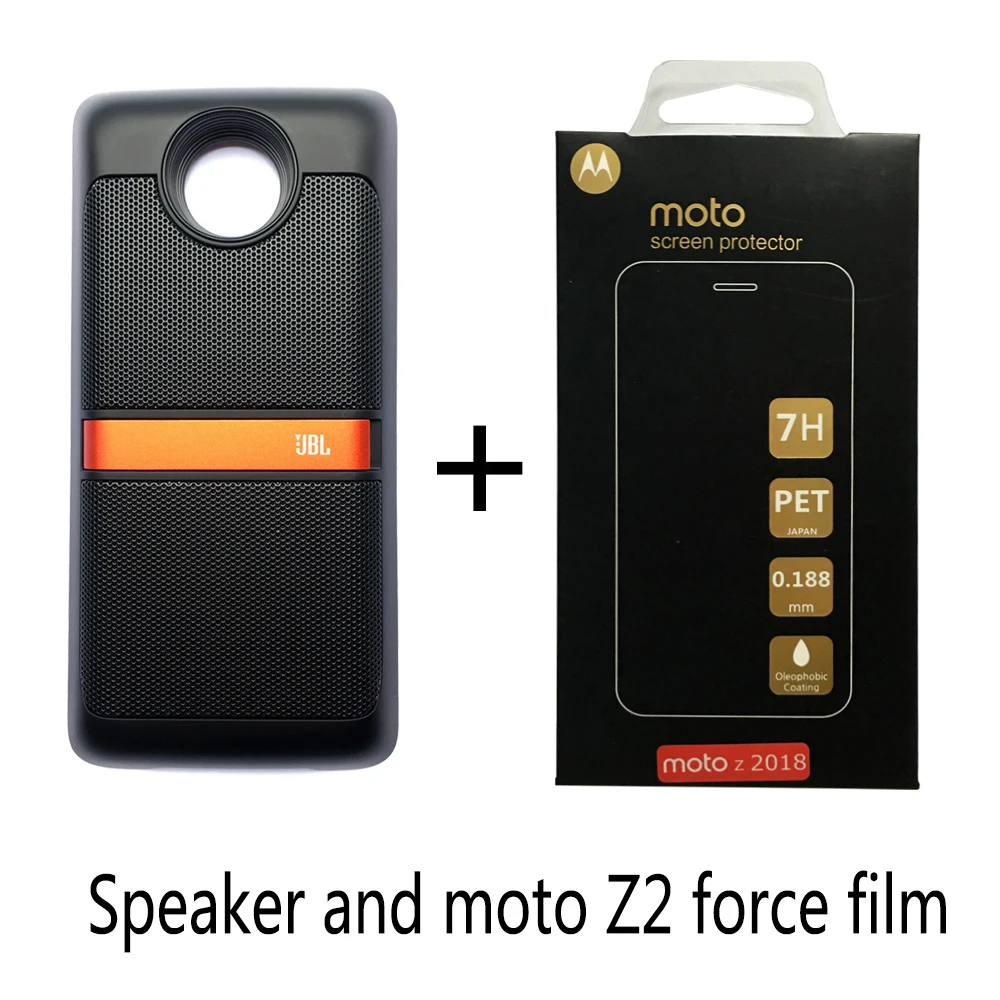 Защитная пленка для экрана для Motorola Moto Z2 force Z, устойчивая к взрывам и царапинам, уровень твердости 7H - Цвет: speaker and film