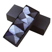 5 пар мужских носков противоскользящие удобные теплые хлопковые носки Длинные для мужчин зима осень