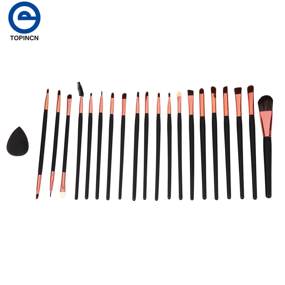 

20Pcs Makeup Tool Set Kit Powder Foundation Eyeshadow Eyeliner Lip Brushes With Powder Puff Newest