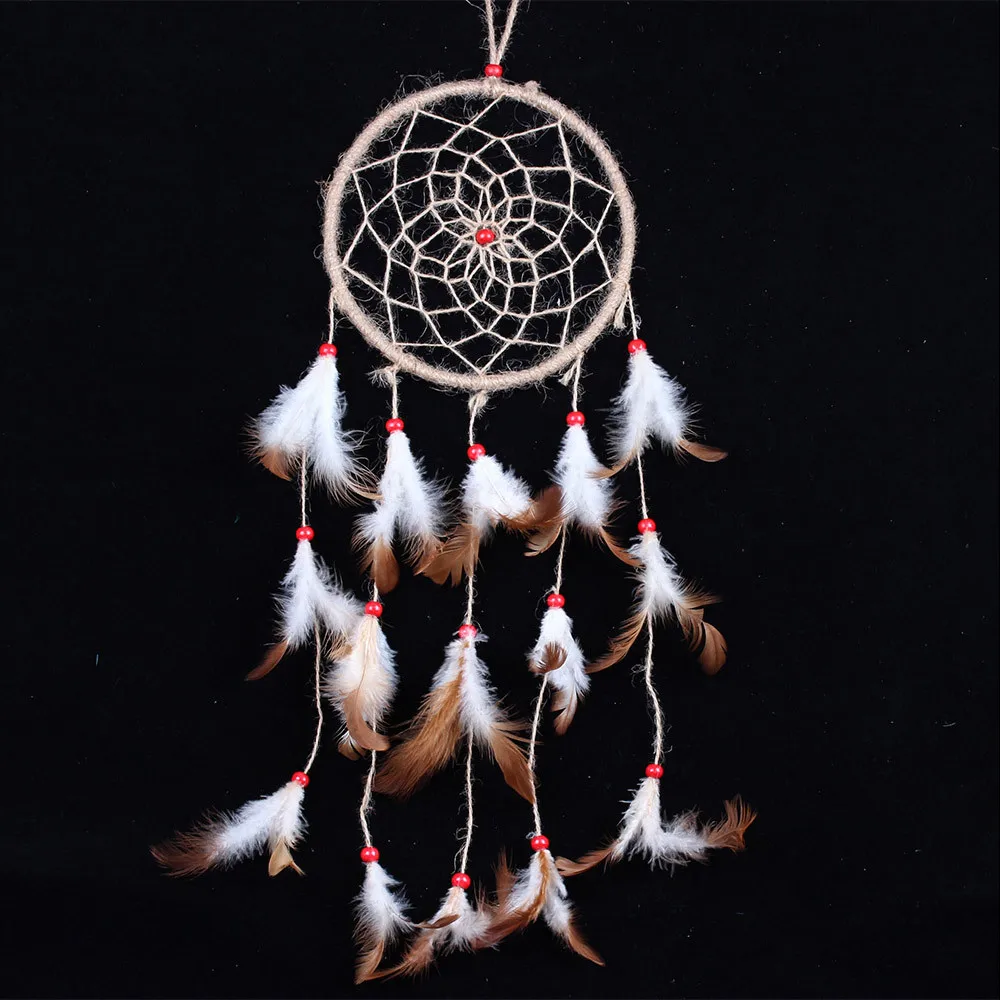 

2018 Vintage Enchanted nature dreamcatcher handmade dream catcher net with feathers decoration ornament
