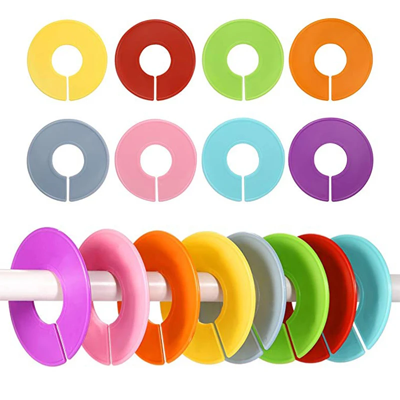 24 Pcs Clothing Size Dividers 8 Colors Closet Hangers Organizer Blank Tag Ring for sale online 