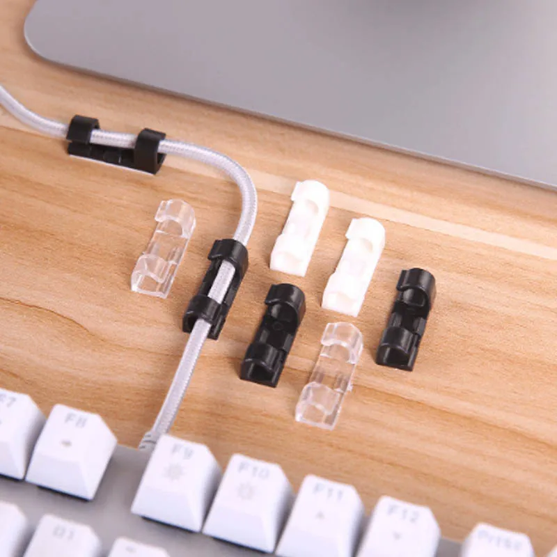 Гибкие зажимы для управления кабелями органайзер USB кабеля пластиковый