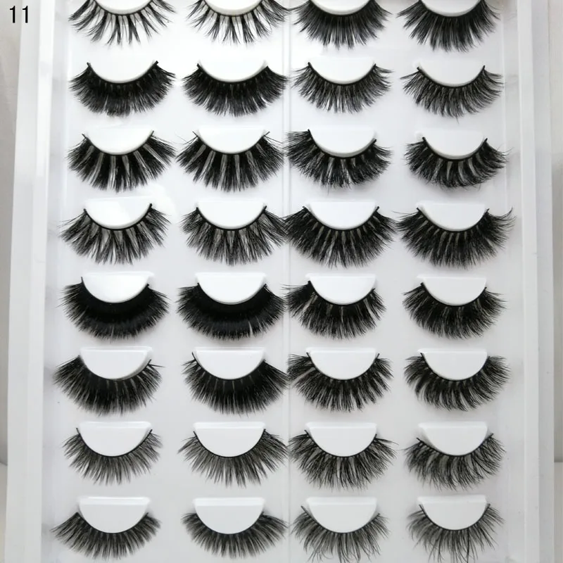 

2019 New design high quality with lower price 3D faux mink Lashes 3D Silk lashes 3D mink eyelashes 16 pairs lashes book