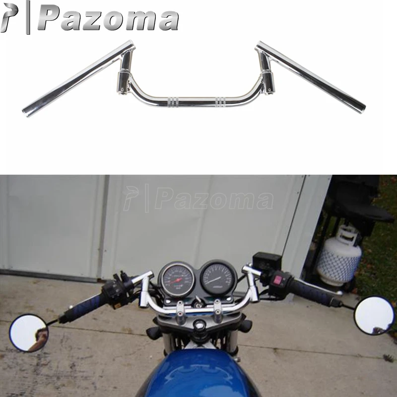 Универсальный хромированный руль для мотоцикла 7/8 &quotClubman Harley Dyna Softail Sportster чоппер