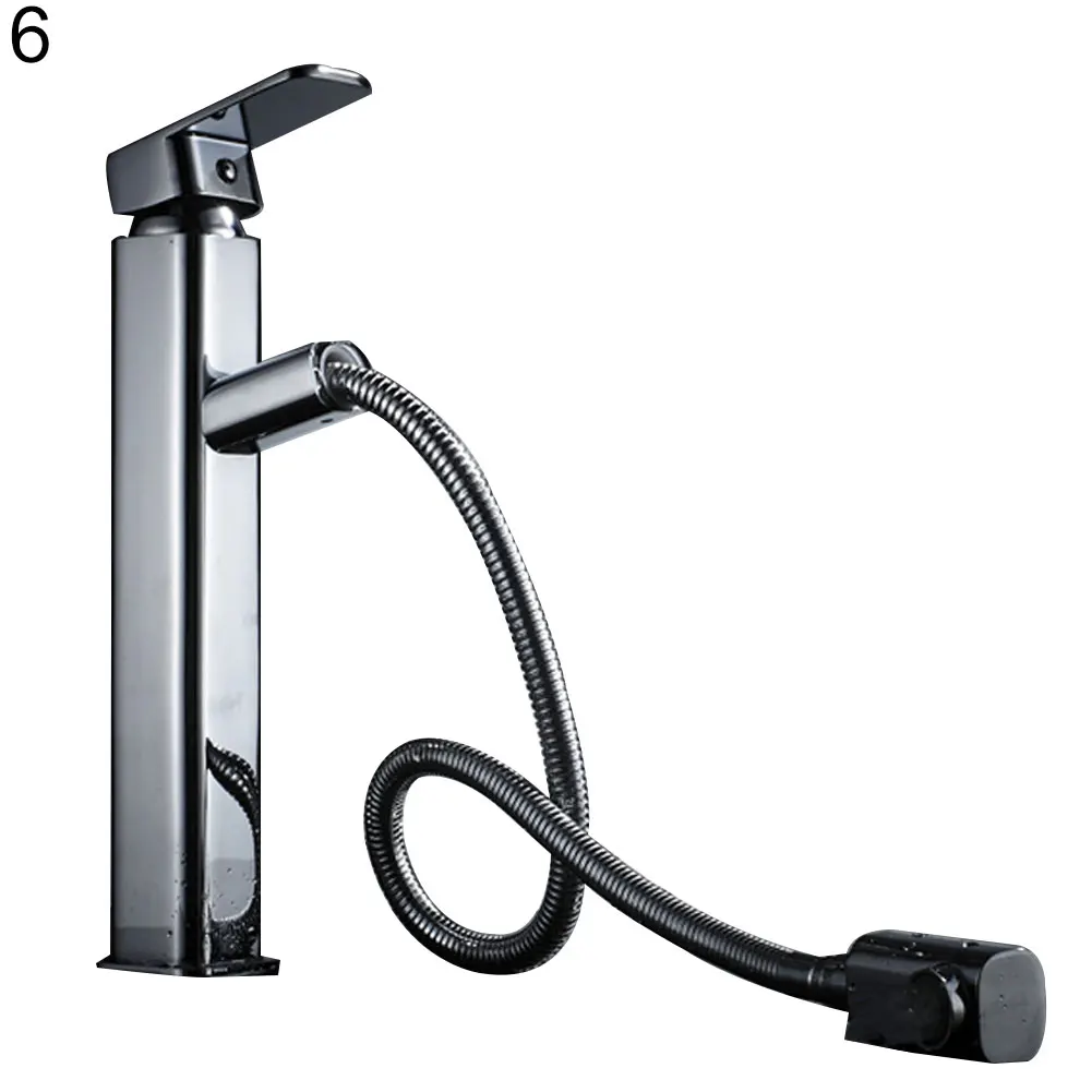  New Adjustable Kitchen Bathroom Wash Basin Faucet Retractable Handheld Spring Tap - 32963424115