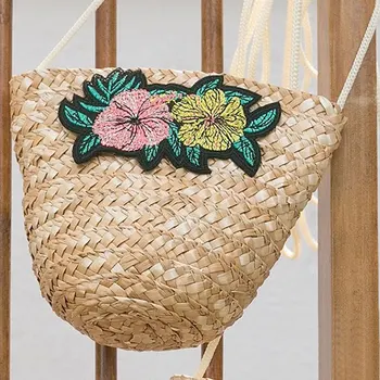 

LJT Children's Straw Bag 2019 Summer New Natural Designer Beach Bag Girl Cute Shoulder Messenger Bag bolso borsetta portmonetka