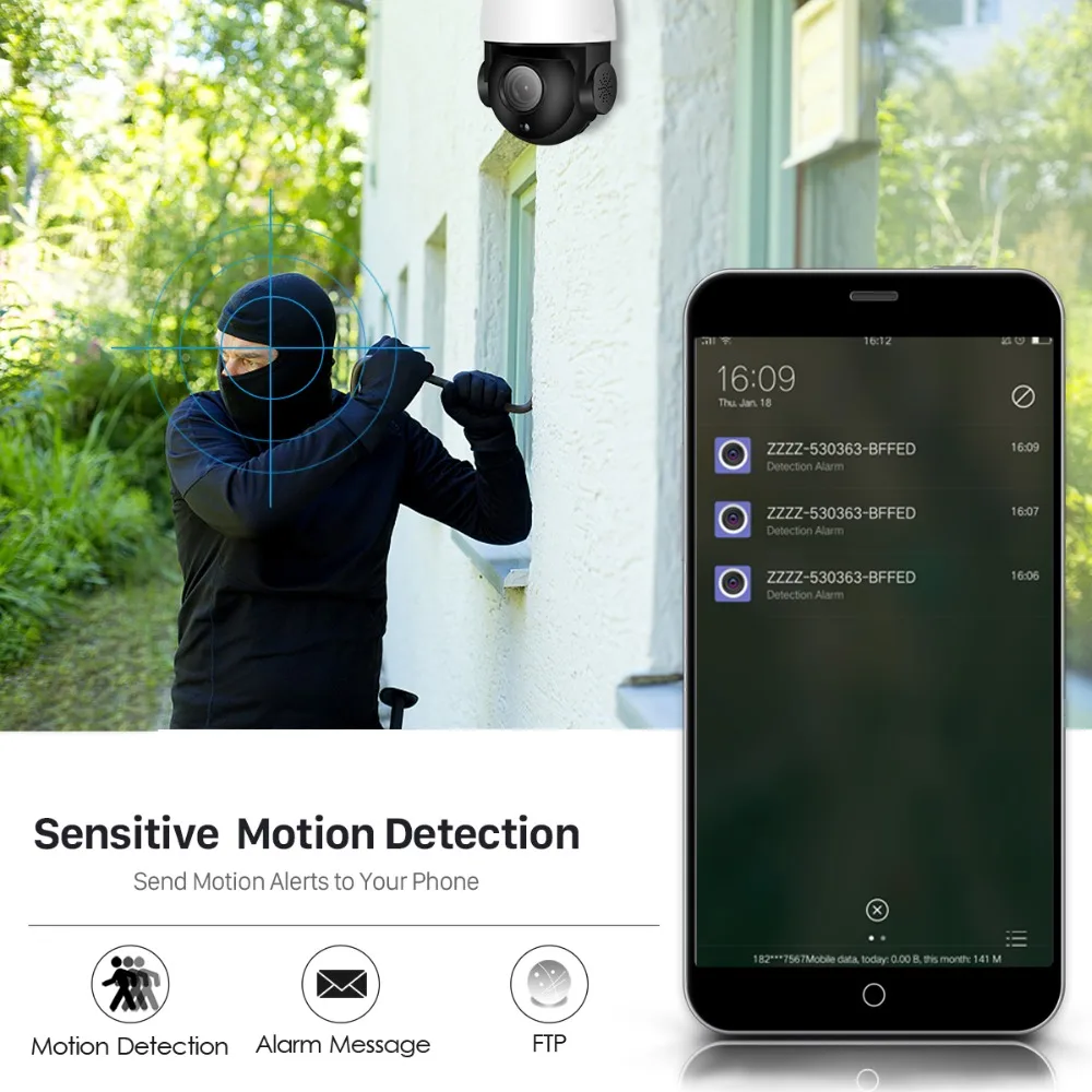 BESDER Wifi Открытый 30X зум скорость купольная камера 1080 P PTZ Автофокус безопасности IP