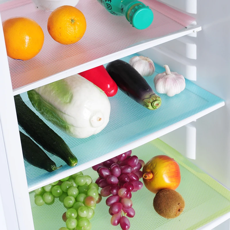 4 шт. анти-Масляный холодильник шкаф коврик антибактериальные плесени поглощения теплоизоляционная прокладка может быть чистой резки