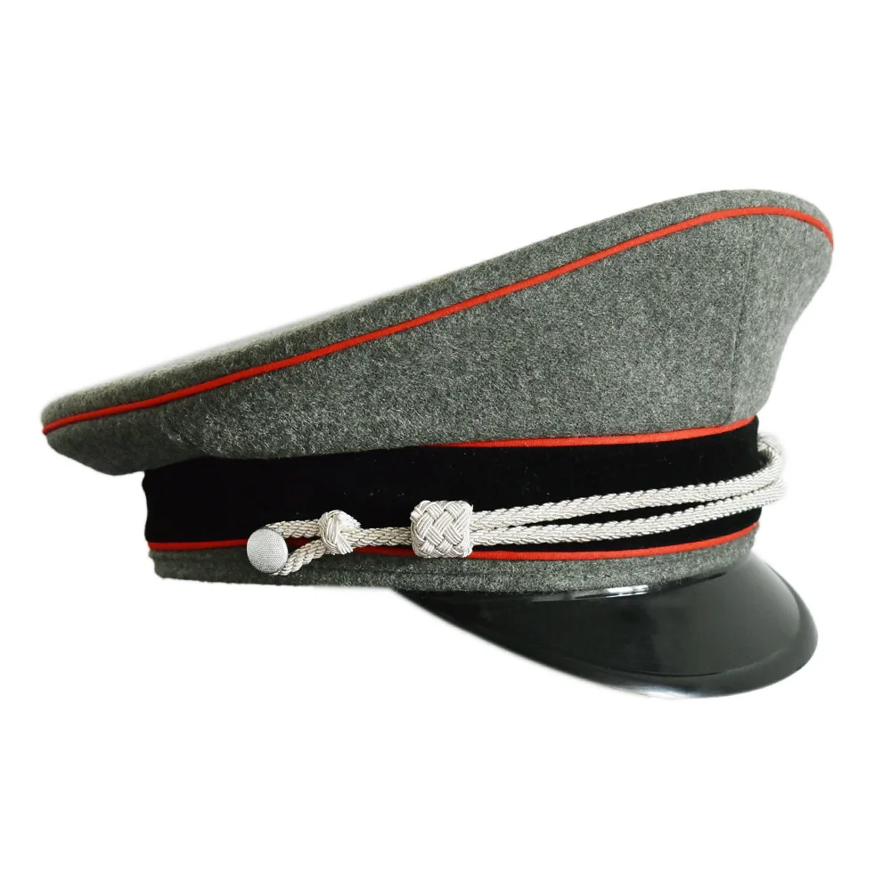 WW2 Немецкий полицейский шляпа с полями Кепка коллекционные вещи шерстяной серебряный шнур для подбородка
