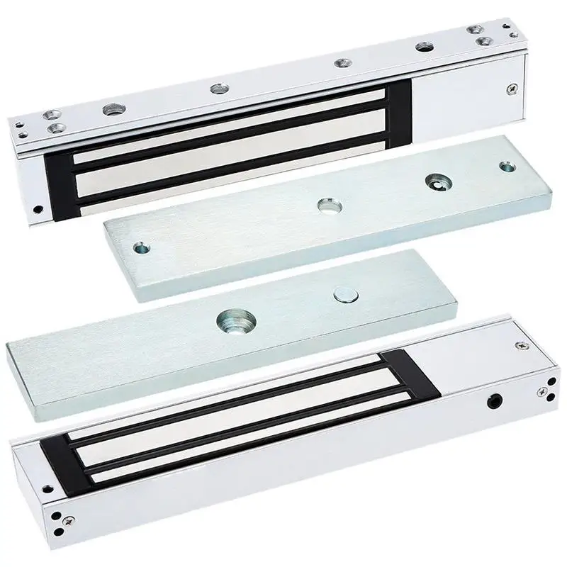 

12V electromagnetic magnetic door lock 280 KG (600 LB) Access control holding force with LED light