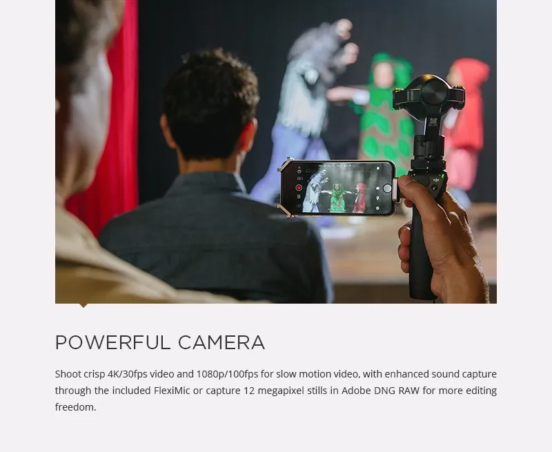 DJI OSMO+ Handheld Gimbal Camera 3 Axis Stabilizer 4K Video 12 Million Pixel Shooting Outdoors Enthusiasts Phantom
