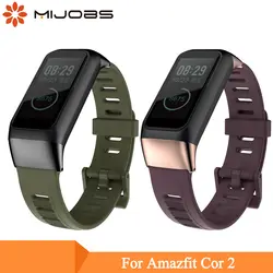 Mijobs спортивный силиконовый ремешок для Xiaomi Huami Amazfit Cor 2 смарт-браслет на запястье для Amazfit Cor 2 умный Браслет
