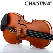 Кристина EU4000D мастер скрипка 4/4 Сделано в Европе Клен пламенная скрипка профессиональный ручной работы скрипка s с Скрипка чехол лук