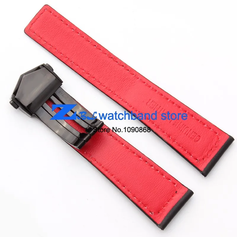 Кожаный браслет 22 мм из натуральной кожи ремешок для часов Ремешок для наручных часов черные мужские часы браслет аксессуары