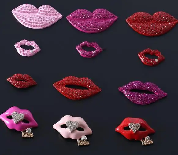 

Set auger lips jewelry accessories buttons 100pcs/lot metal rhinestone pearl button wedding embellishment Scrapbooking