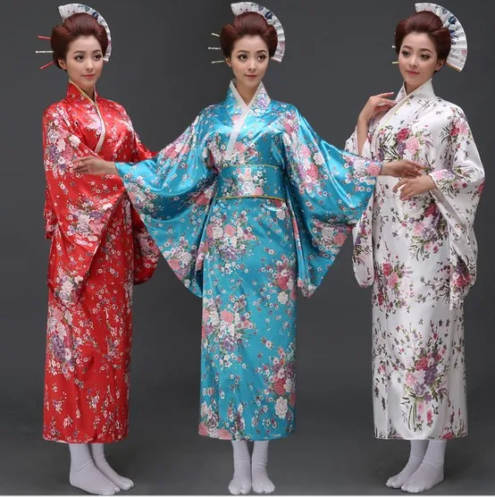 2016 년 전통 유카타 빈티지 유카타 일본 옷 입기 기모노 오비 이브닝 드레스 S M L