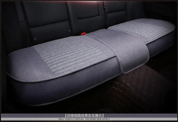 Подушка для сидения автомобиля лето без спинки стула окруженная четыре сезона общая цельная льняная трехсекционная монолитная подушка - Название цвета: grey back 1pcs