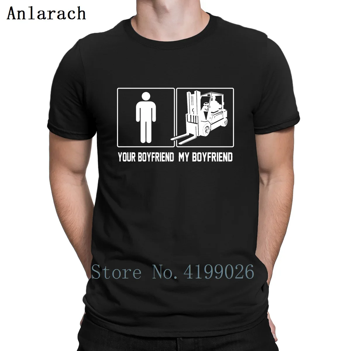 Your Boyfriend My Boyfriend Forklift Operator Tees T Shirt Summer Style
