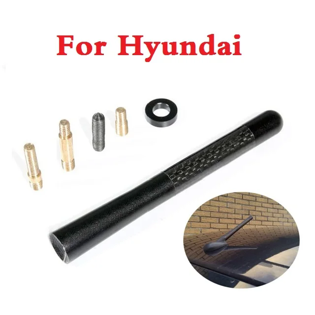 

Waterproof WRC Carbon Fiber Short Radio Antenna Car styling for Hyundai Getz Grandeur i10 i20 i30 i40 Maxcruz Veracruz XG