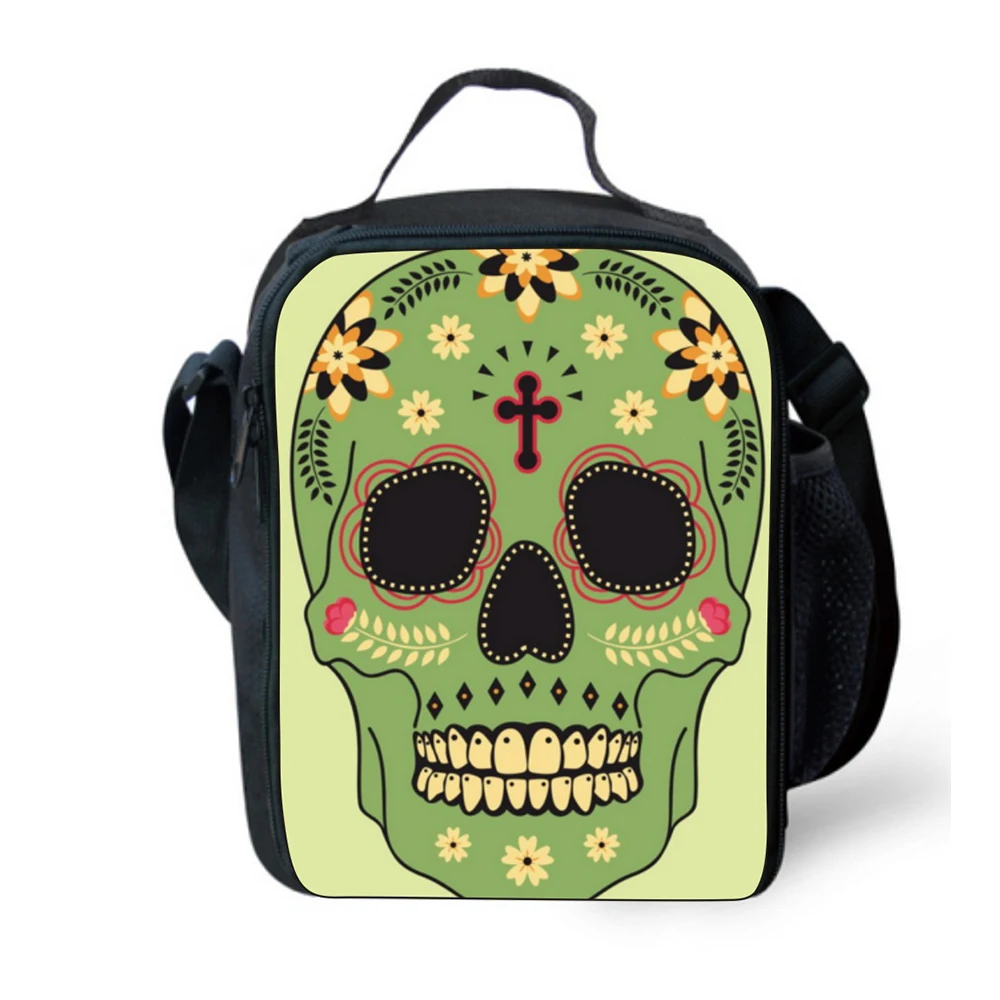 Fashion Portable Insulated Lunch Bag Skull Thermal Food Picnic Lunch Bags for Men Kids Boys Lunch Box Bag Tote Bolsa Termica boys-lunch-bag