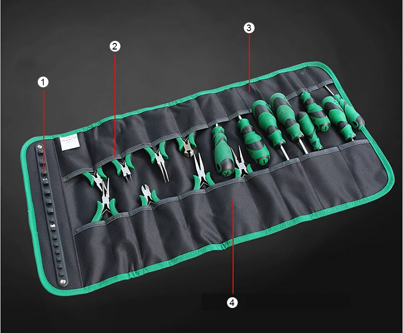 LAOA Ткань Оксфорд инструмент рулон мешок для отверток инструментарий для хранения мини плоскогубцы электрик рабочая сумка без инструментов LA212815