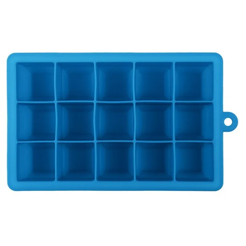 Light Blue 1 PC 15/24 отверстие пищевой силикон Экологически чистая форма для льда квадратной формы DIY - Цвет: Light Blue 1 PC
