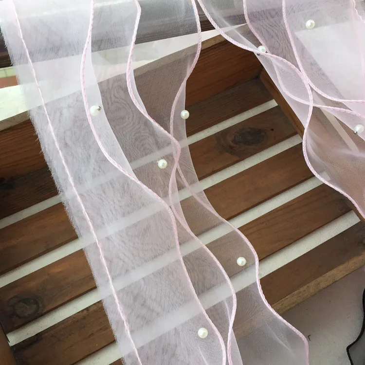 Violet Large 13cm CTOBB 13cm Large Tulle Mousseline Dentelle Tissu perl/é Organza /à Volants Garniture Ruban Bord Bord Robe Robe Appliques Bricolage Couture Frange d/écor